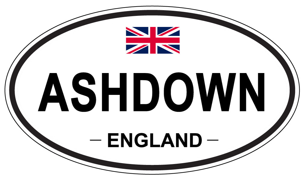 ASHDOWN, ENGLAND - Oval Sticker