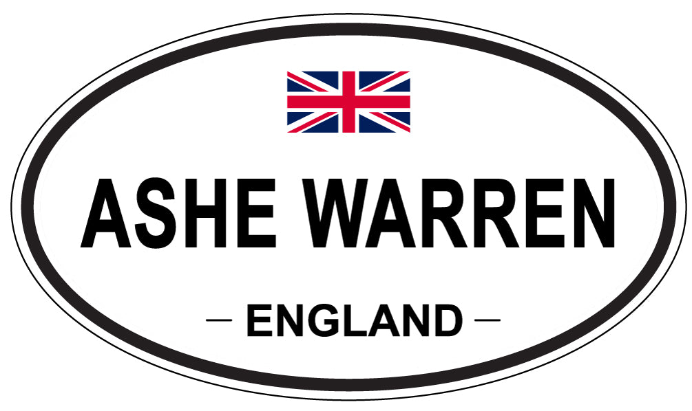 ASHE WARREN, ENGLAND - Oval Sticker