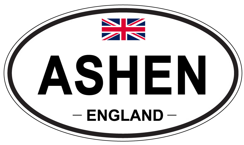 ASHEN, ENGLAND - Oval Sticker