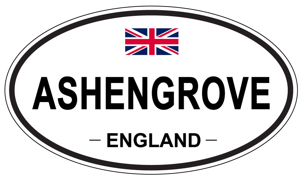 ASHENGROVE, ENGLAND - Oval Sticker