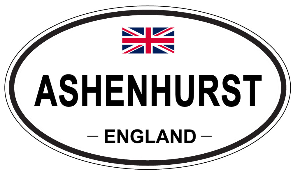 ASHENHURST, ENGLAND - Oval Sticker