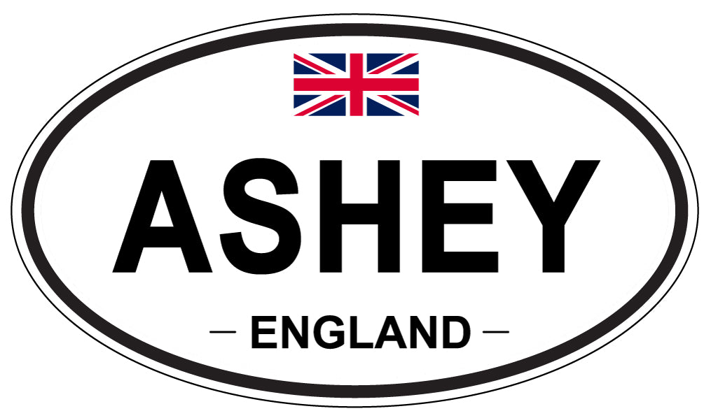 ASHEY, ENGLAND - Oval Sticker