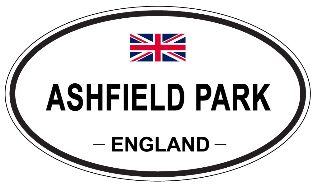 ASHFIELD PARK, ENGLAND - Oval Sticker