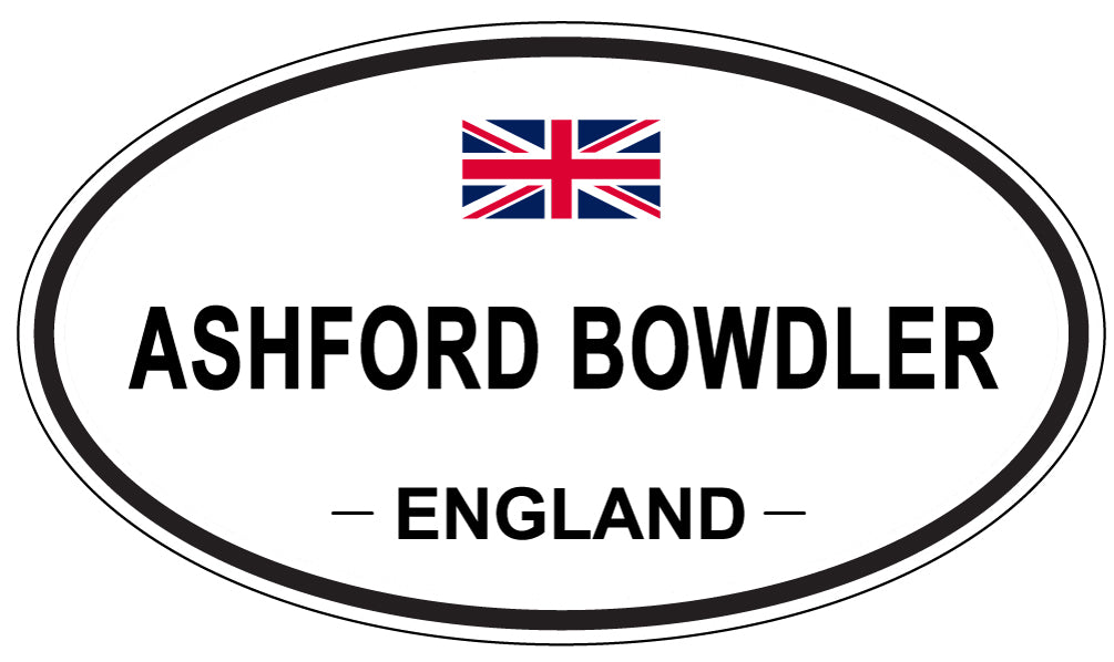 ASHFORD BOWDLER, ENGLAND - Oval Sticker