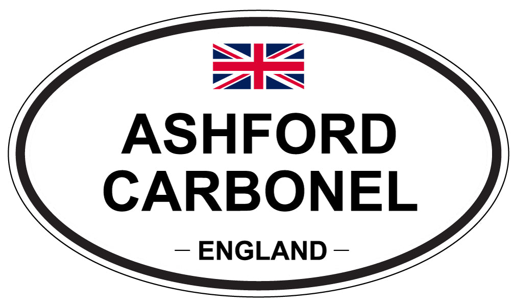 ASHFORD CARBONEL, ENGLAND - Oval Sticker