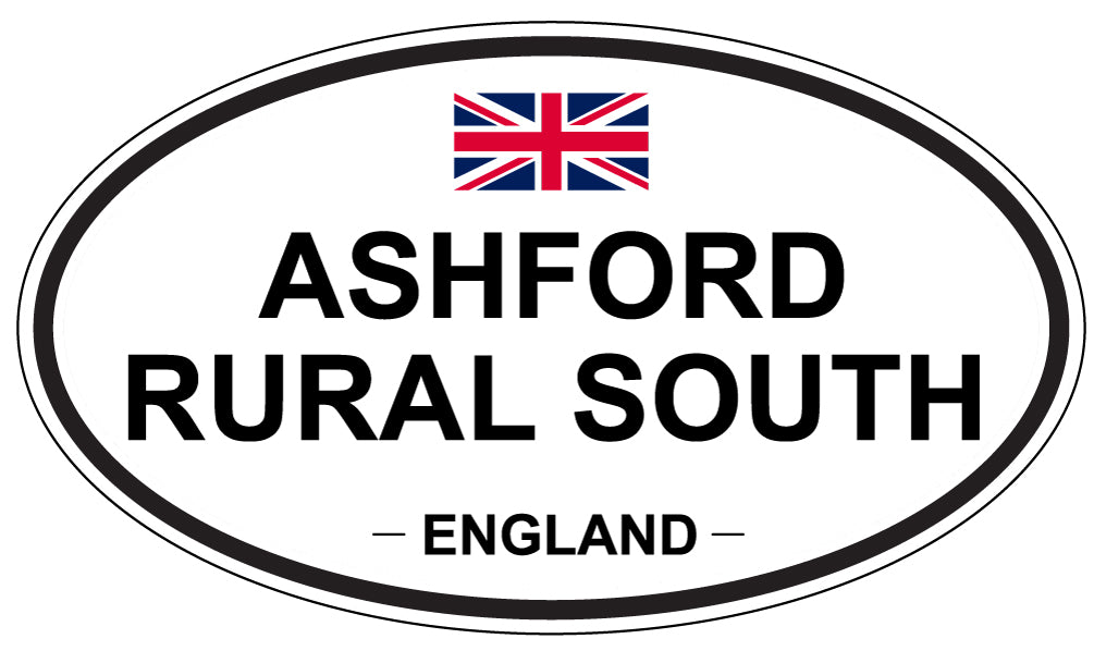 ASHFORD RURAL SOUTH, ENGLAND - Oval Sticker