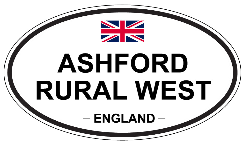 ASHFORD RURAL WEST, ENGLAND - Oval Sticker