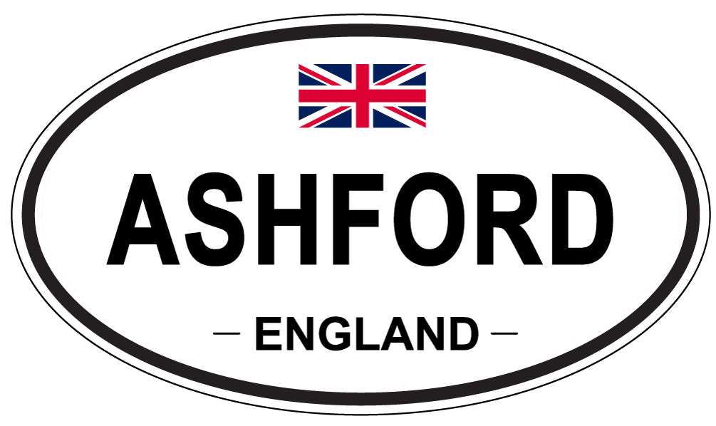 ASHFORD, ENGLAND - Oval Sticker