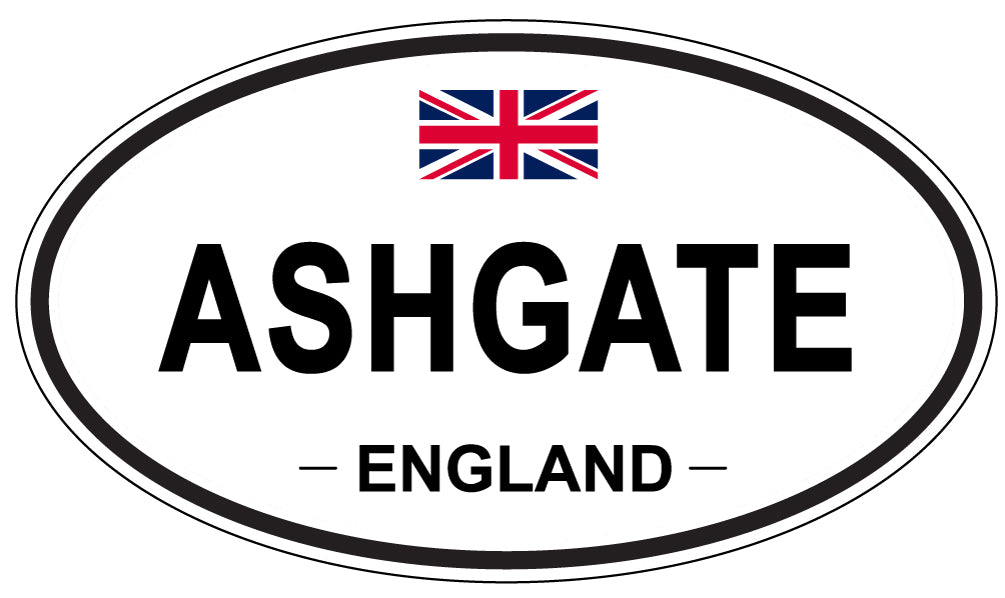ASHGATE, ENGLAND - Oval Sticker