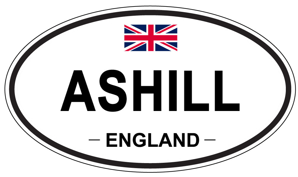 ASHILL, ENGLAND - Oval Sticker