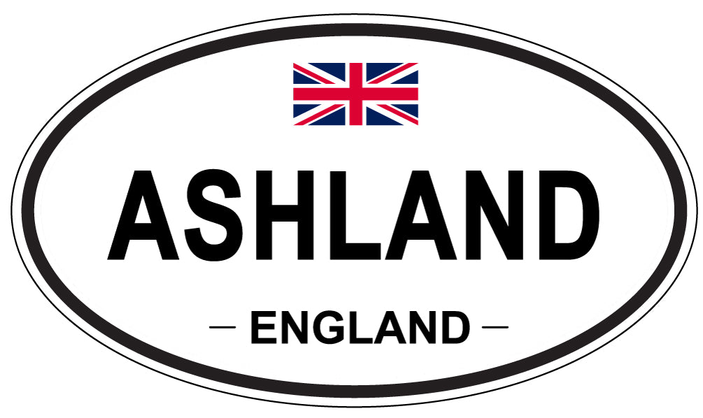 ASHLAND, ENGLAND - Oval Sticker
