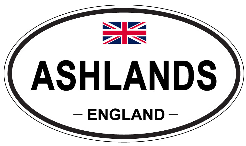 ASHLANDS, ENGLAND - Oval Sticker