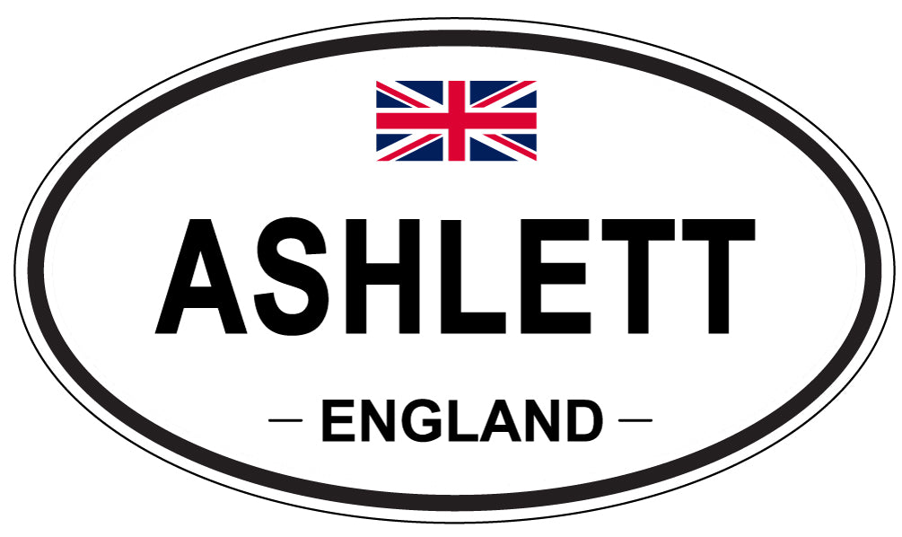 ASHLETT, ENGLAND - Oval Sticker