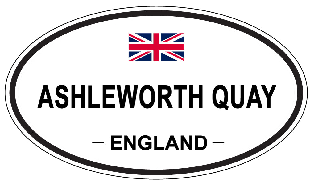 ASHLEWORTH QUAY, ENGLAND - Oval Sticker