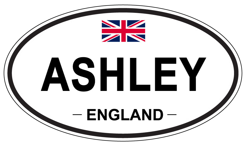 ASHLEY, ENGLAND - Oval Sticker