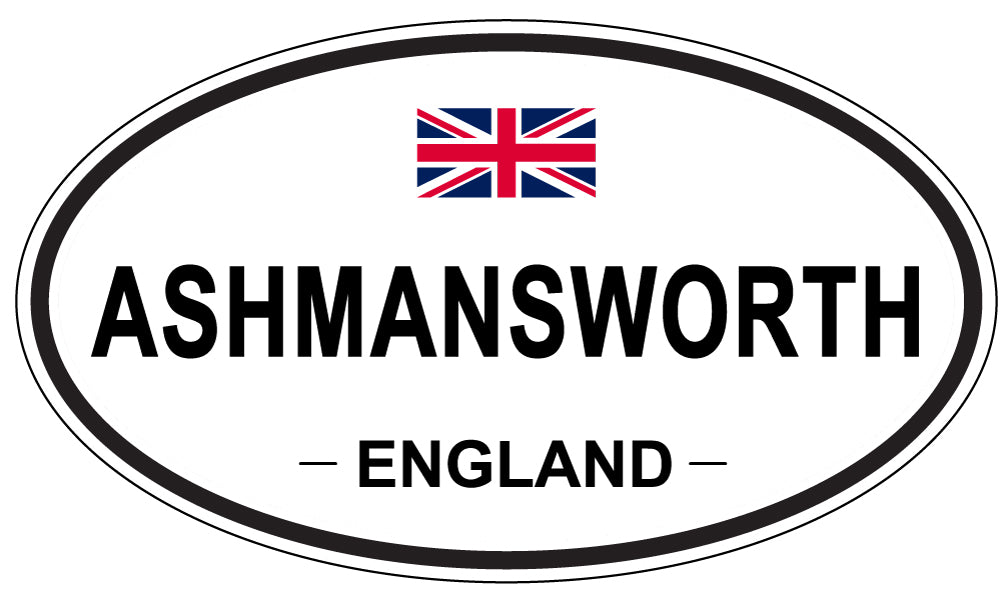ASHMANSWORTH, ENGLAND - Oval Sticker