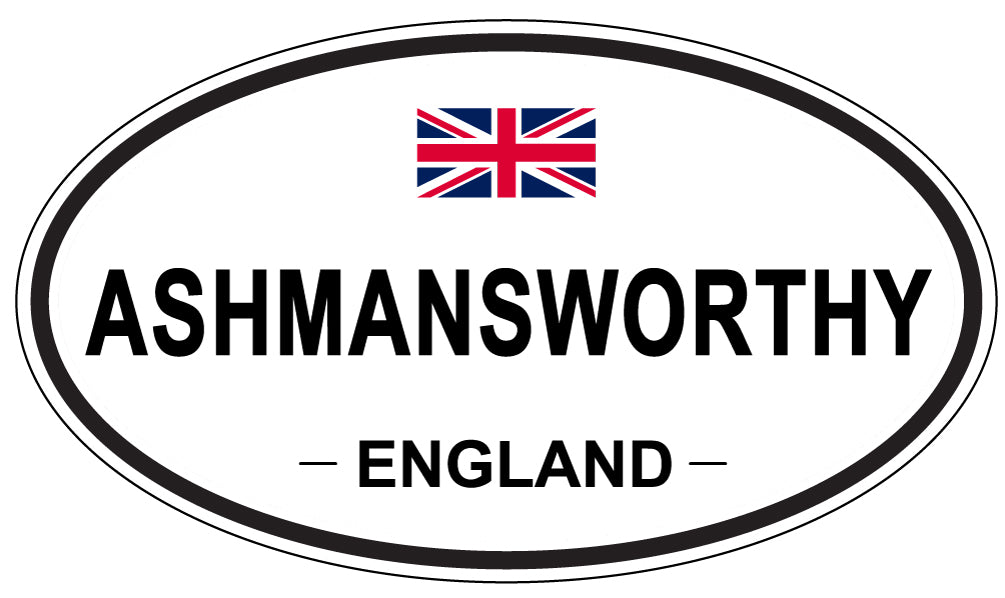 ASHMANSWORTHY, ENGLAND - Oval Sticker