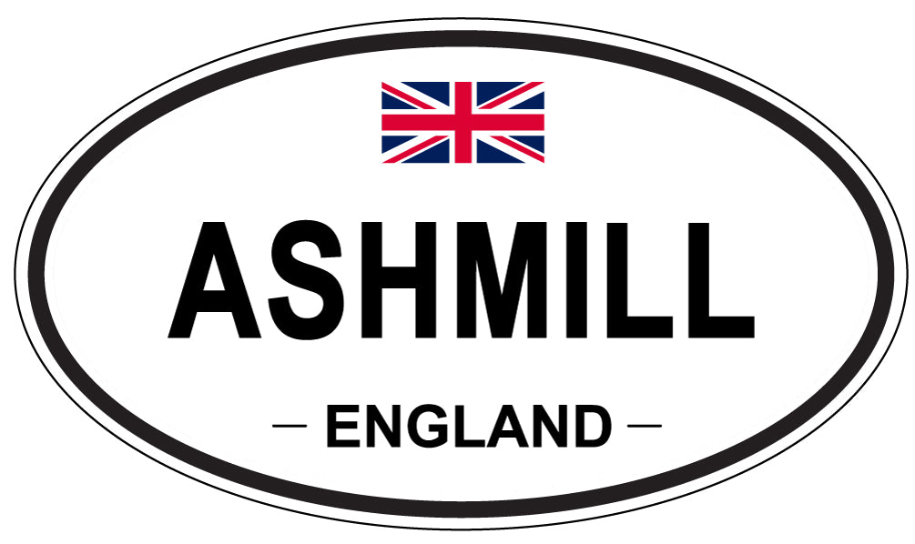 ASHMILL, ENGLAND - Oval Sticker