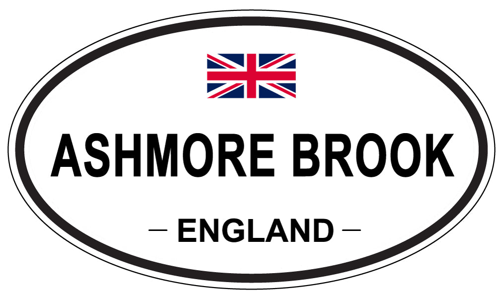 ASHMORE BROOK, ENGLAND - Oval Sticker