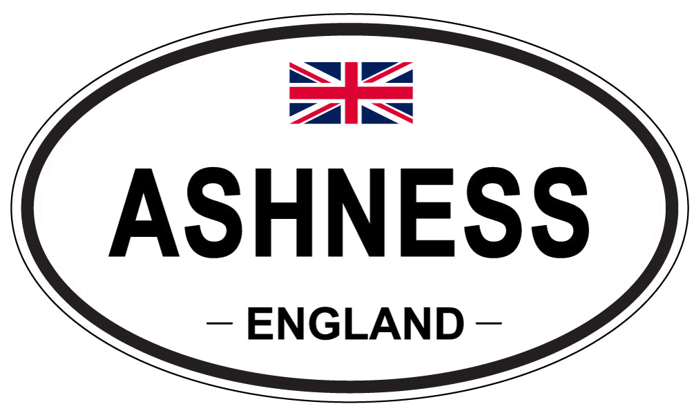 ASHNESS, ENGLAND - Oval Sticker