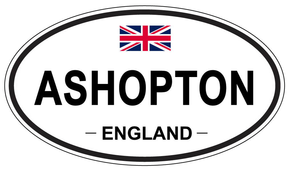 ASHOPTON, ENGLAND - Oval Sticker