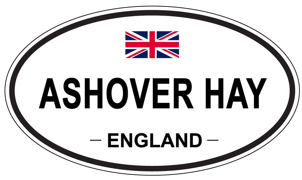 ASHOVER HAY, ENGLAND - Oval Sticker