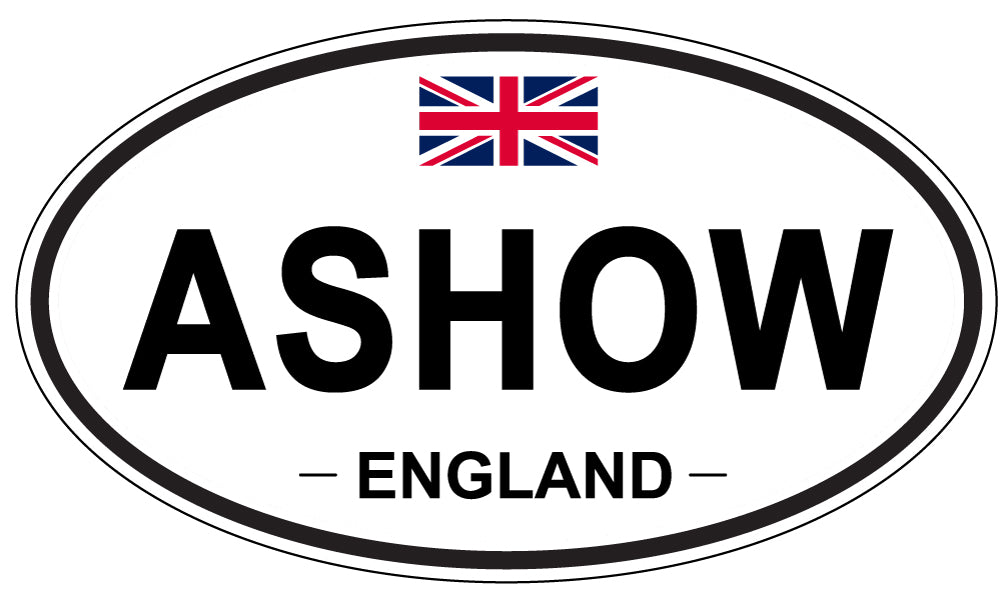 ASHOW, ENGLAND - Oval Sticker