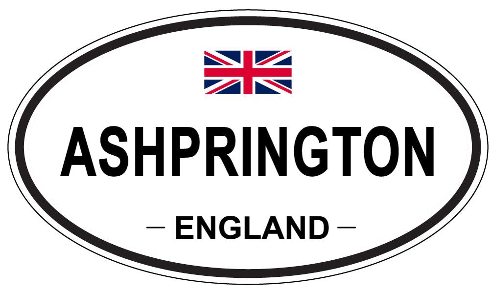 ASHPRINGTON, ENGLAND - Oval Sticker