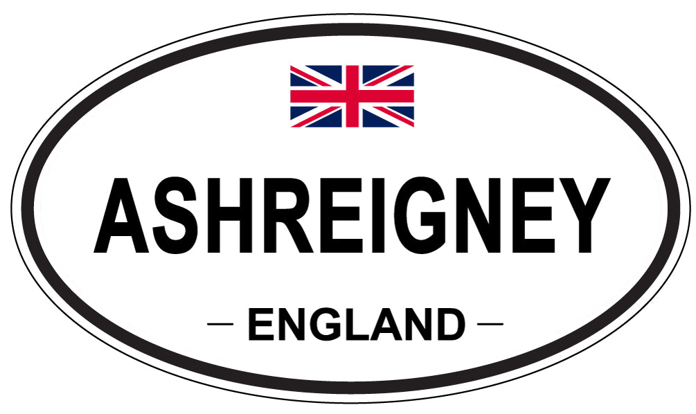 ASHREIGNEY, ENGLAND - Oval Sticker