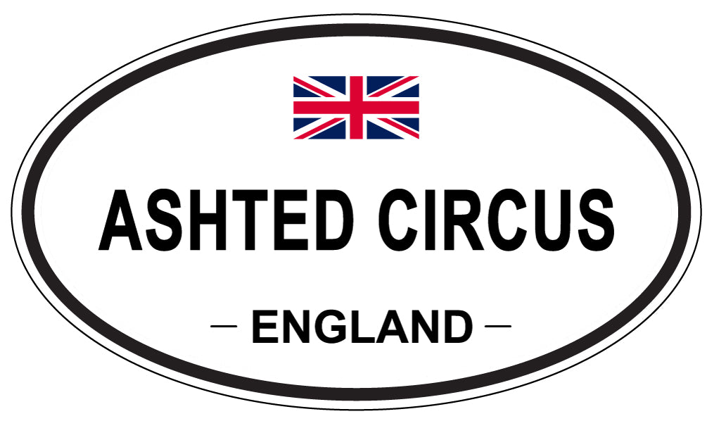 ASHTED CIRCUS, ENGLAND - Oval Sticker