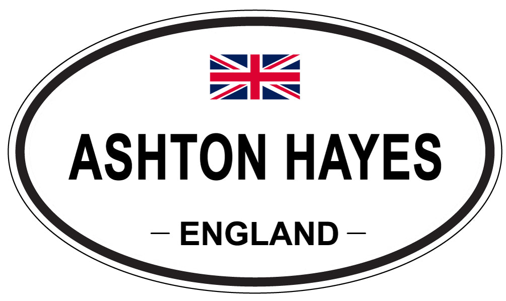 ASHTON HAYES, ENGLAND - Oval Sticker