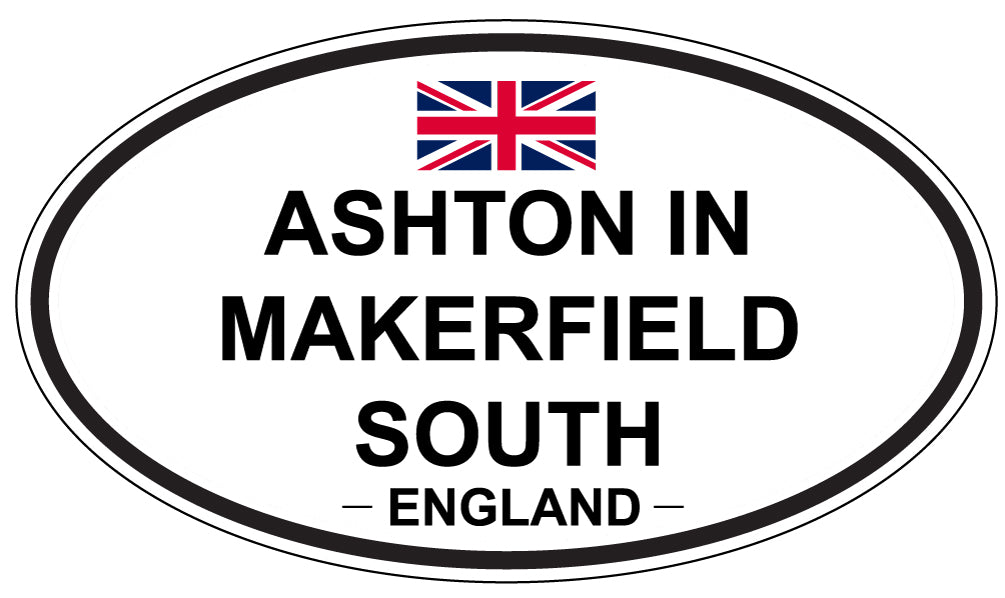 ASHTON IN MAKERFIELD SOUTH, ENGLAND - Oval Sticker