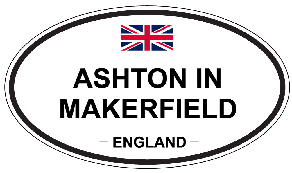 ASHTON IN MAKERFIELD, ENGLAND - Oval Sticker