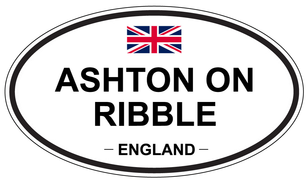 ASHTON ON RIBBLE, ENGLAND - Oval Sticker