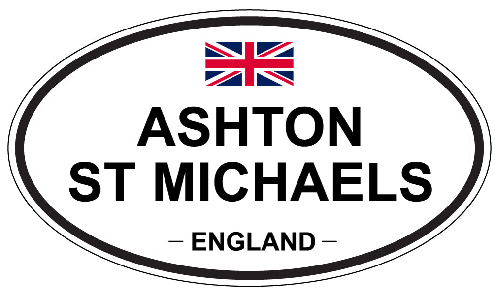 ASHTON ST MICHAELS, ENGLAND - Oval Sticker