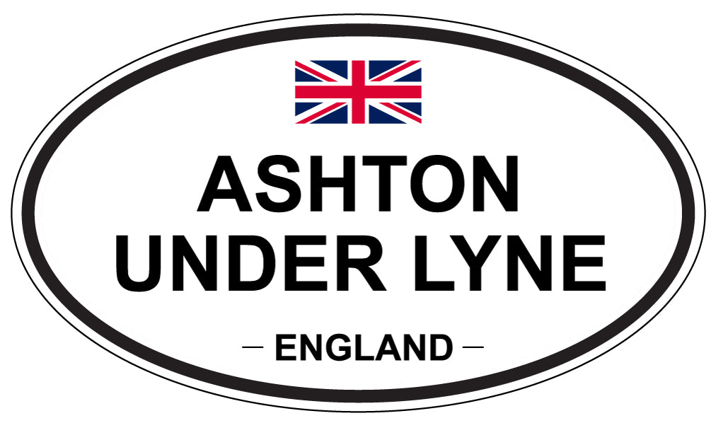 ASHTON UNDER LYNE, ENGLAND - Oval Sticker