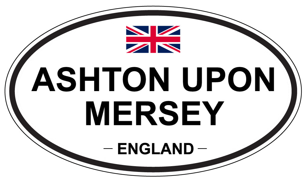 ASHTON UPON MERSEY, ENGLAND - Oval Sticker