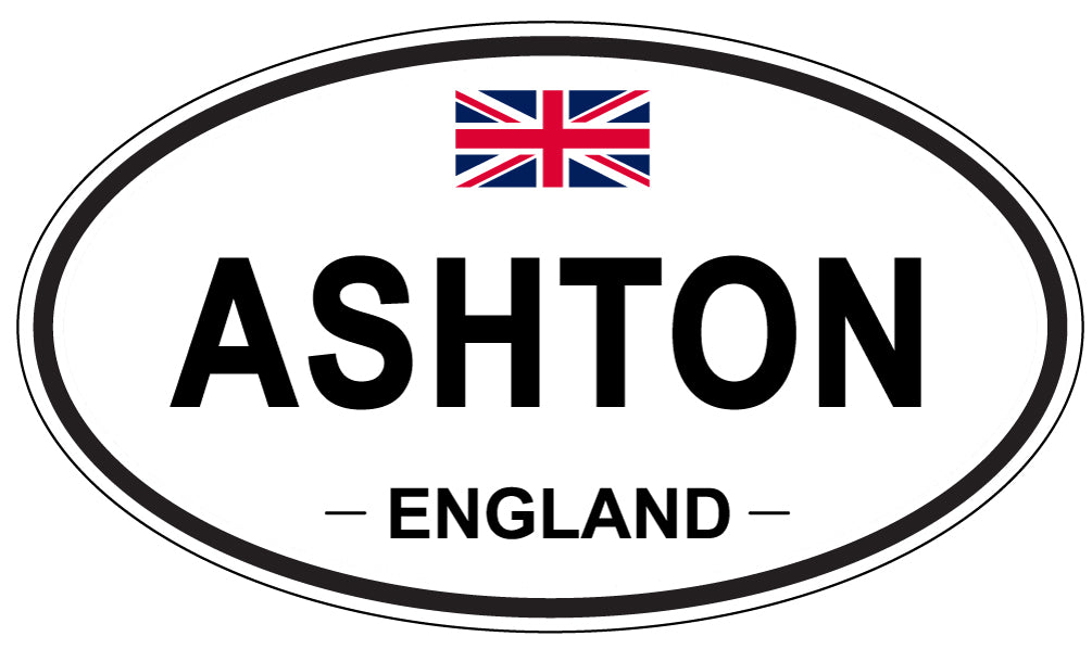 ASHTON, ENGLAND - Oval Sticker