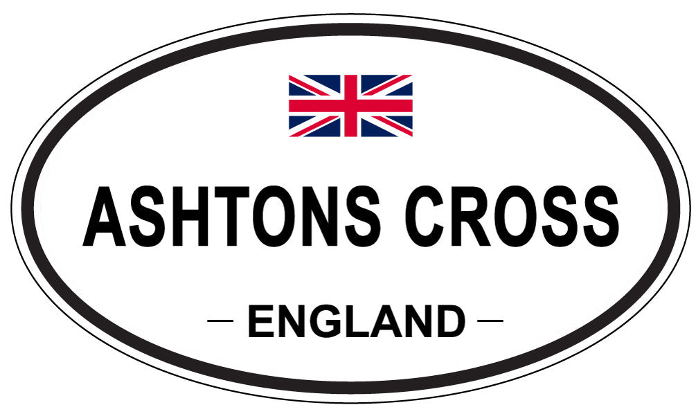 ASHTONS CROSS, ENGLAND - Oval Sticker