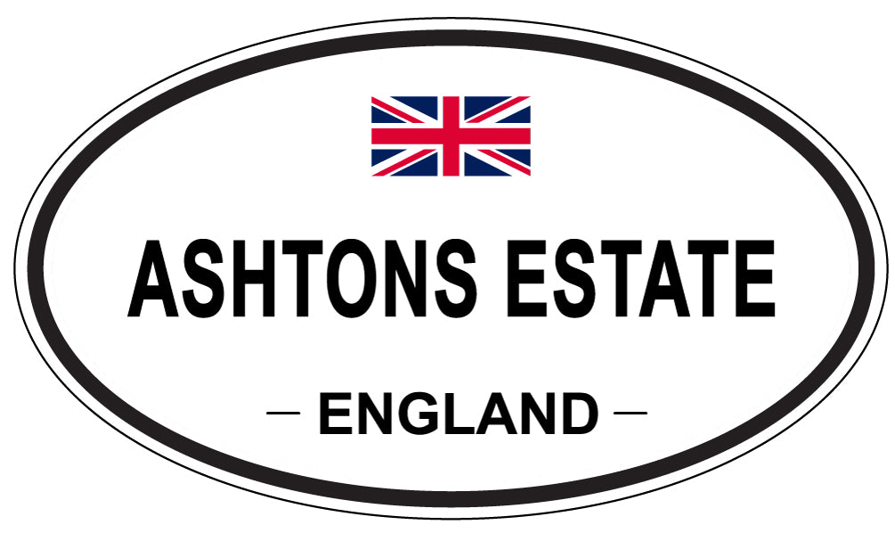ASHTONS ESTATE, ENGLAND - Oval Sticker
