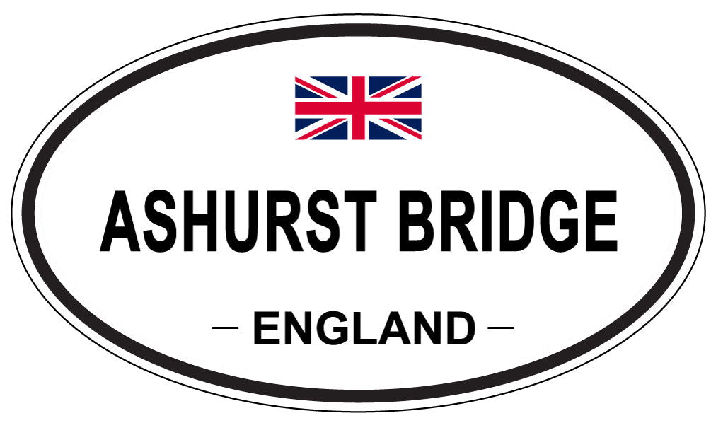ASHURST BRIDGE, ENGLAND - Oval Sticker