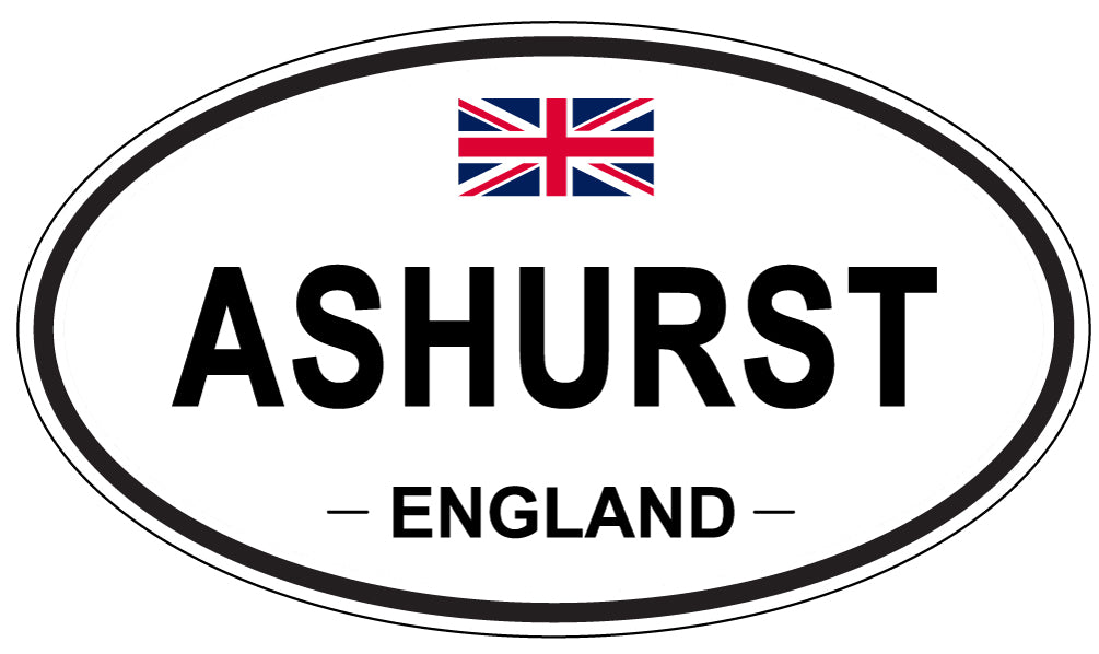 ASHURST, ENGLAND - Oval Sticker