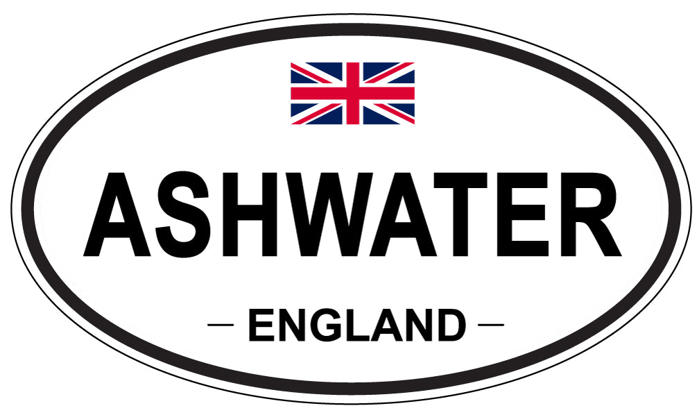 ASHWATER, ENGLAND - Oval Sticker