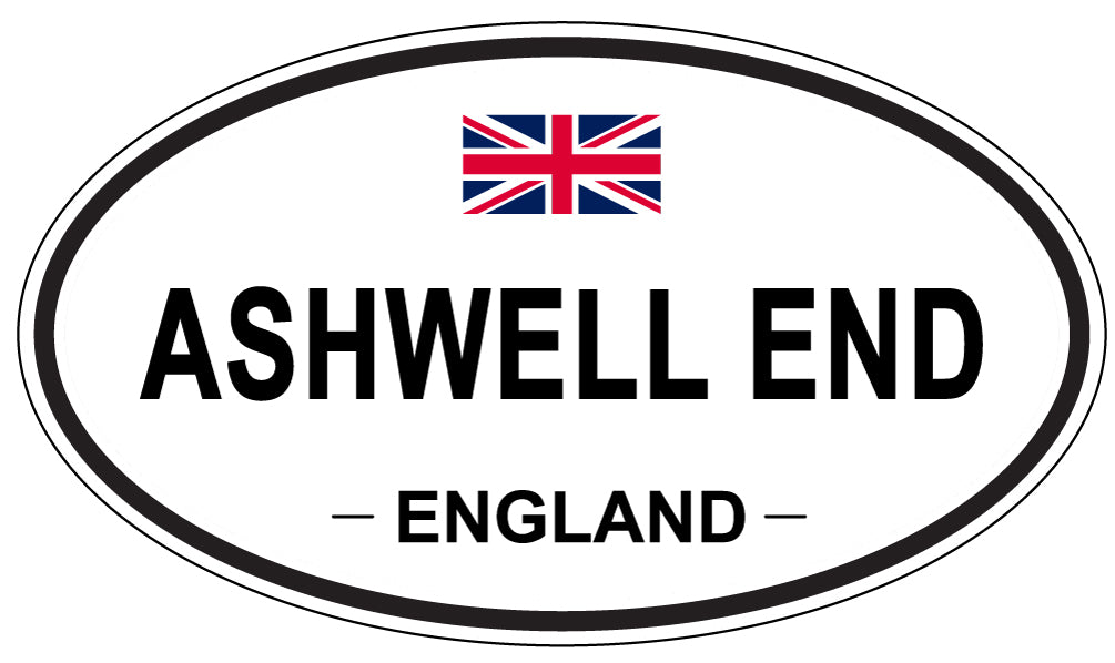 ASHWELL END, ENGLAND - Oval Sticker