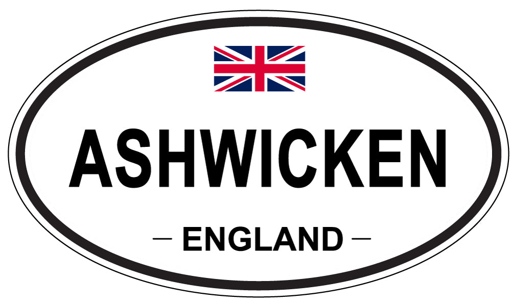 ASHWICKEN, ENGLAND - Oval Sticker