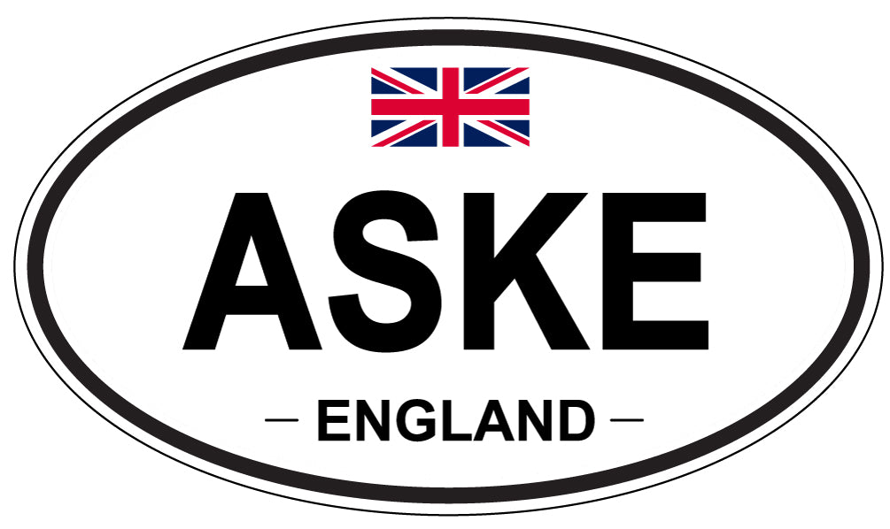 ASKE, ENGLAND - Oval Sticker