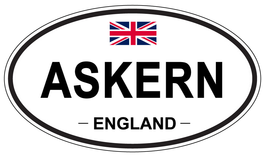 ASKERN, ENGLAND - Oval Sticker