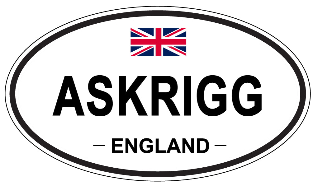 ASKRIGG, ENGLAND - Oval Sticker