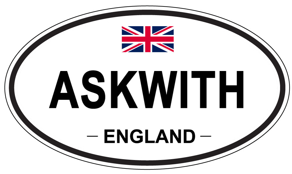 ASKWITH, ENGLAND - Oval Sticker