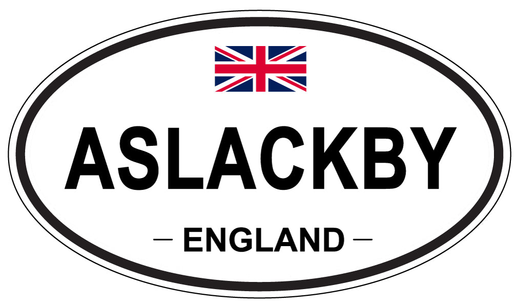 ASLACKBY, ENGLAND - Oval Sticker